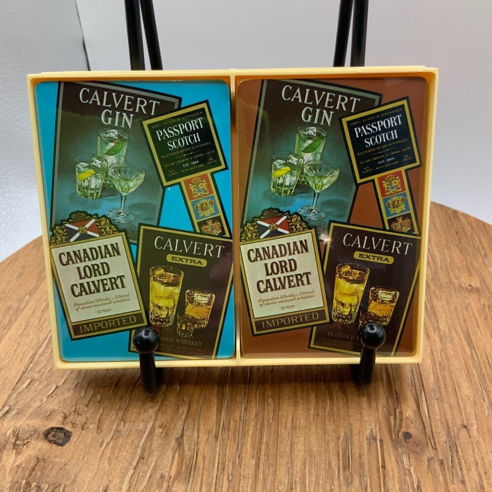 Calvert Gin Vintage Sealed Playing Cards Set in Case